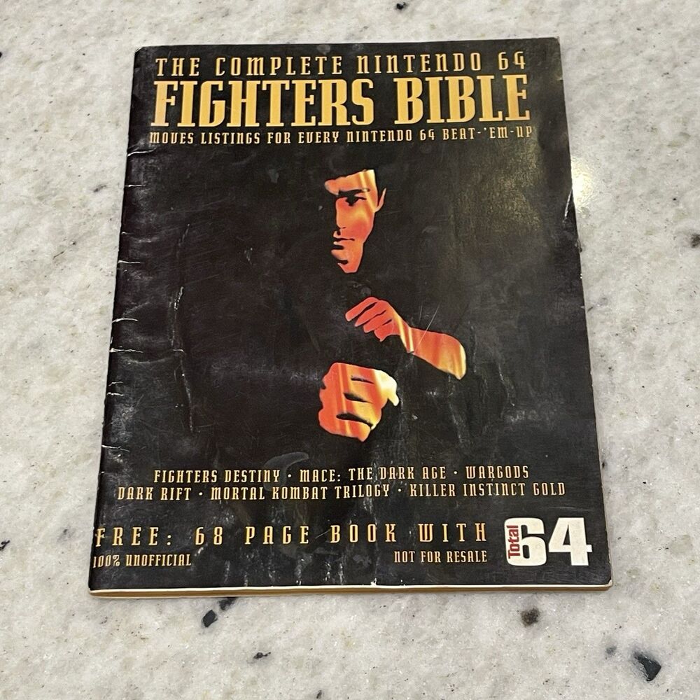 The Complete Nintendo 64 Fighters Bible Cheat Moves Book Guide Rare Total 64